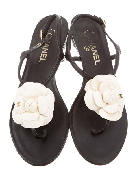 chanel camellia sandals